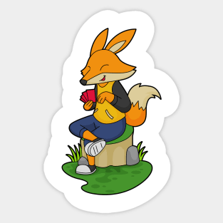 Fox Poker Poker cards Sticker